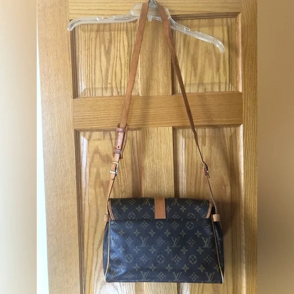 Monogram Crossbody Bag in Brown and Tan - Picture 4 of 6